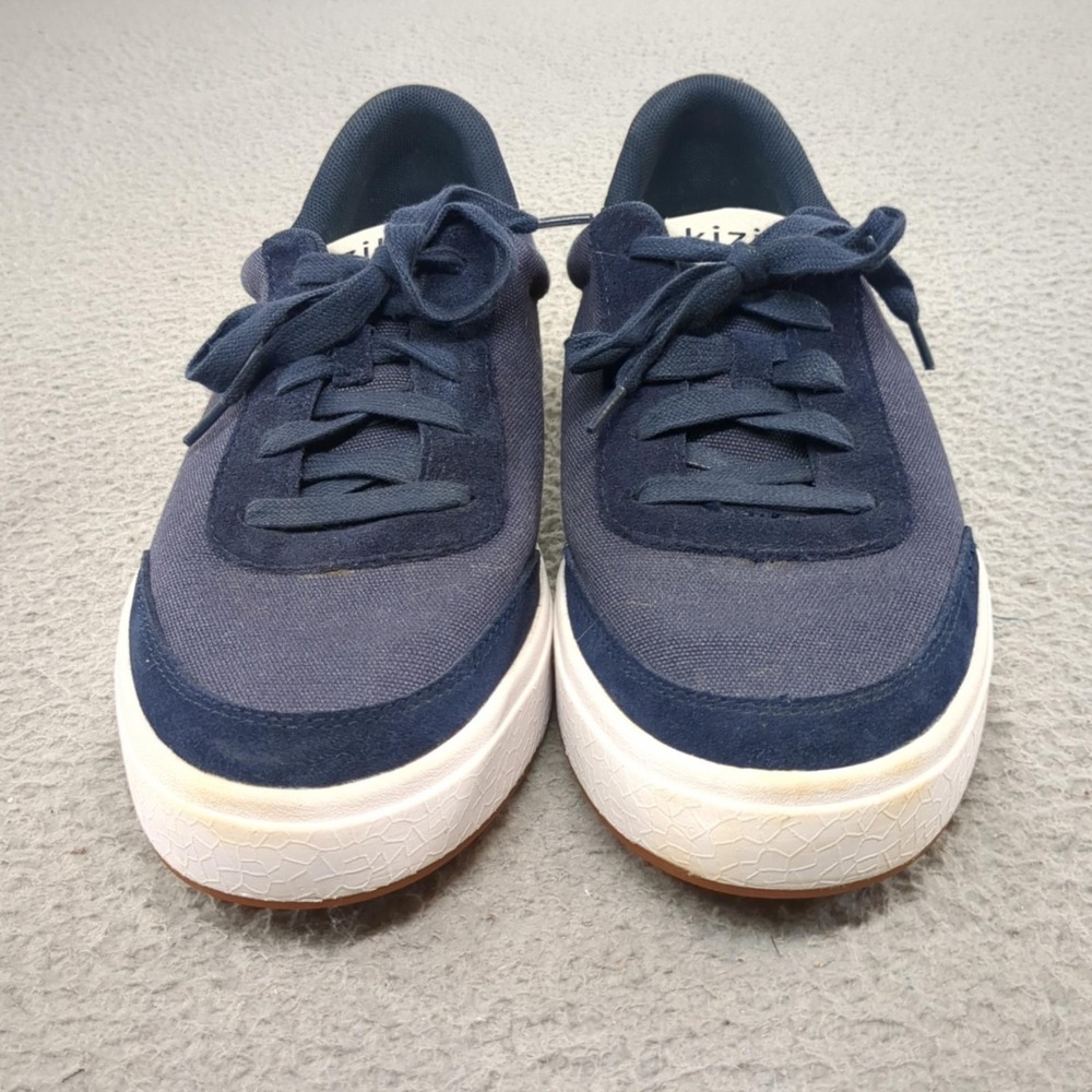 Kizik Shoes Mens Size 8.5 W Blue Canvas HandsFree Labs Sneakers Comfort Casual - Picture 5 of 16